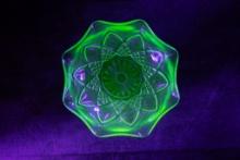 Uranium Glass Round Dish by Hazel Atlas 2
