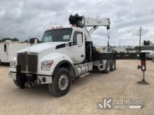 Altec AC30-53T, Hydraulic Crane mounted behind cab on 2018 Kenworth T880 T/A Cab & Chassis Starts, R