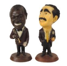 Chalkware Celebrity Figures (2), Louis Armstrong & Groucho Marx by Esco, c.