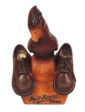 Shoe Store Display, Poll-Parrot Shoes, figural parrot counter display w/NOS