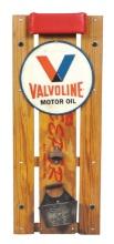 Automobilia Garage Bar Accessory, vintage wood creeper w/embossed tin Valvo