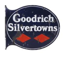 Automobilia Sign, Goodrich Tires DSP flange for Silvertowns, Good+ cond w/l