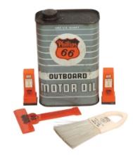 Petroliana (4), Phillips 66 Outboard Motor Oil quart, Phillips 66-Midwest O