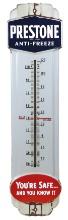 Petroliana Prestone Thermometer, SSP on steel for anti-freeze, Good+ workin