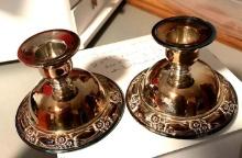Oneida silversmiths candle holders