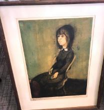 Framed signed artist print the young bride David Freed 27 in x 34 in