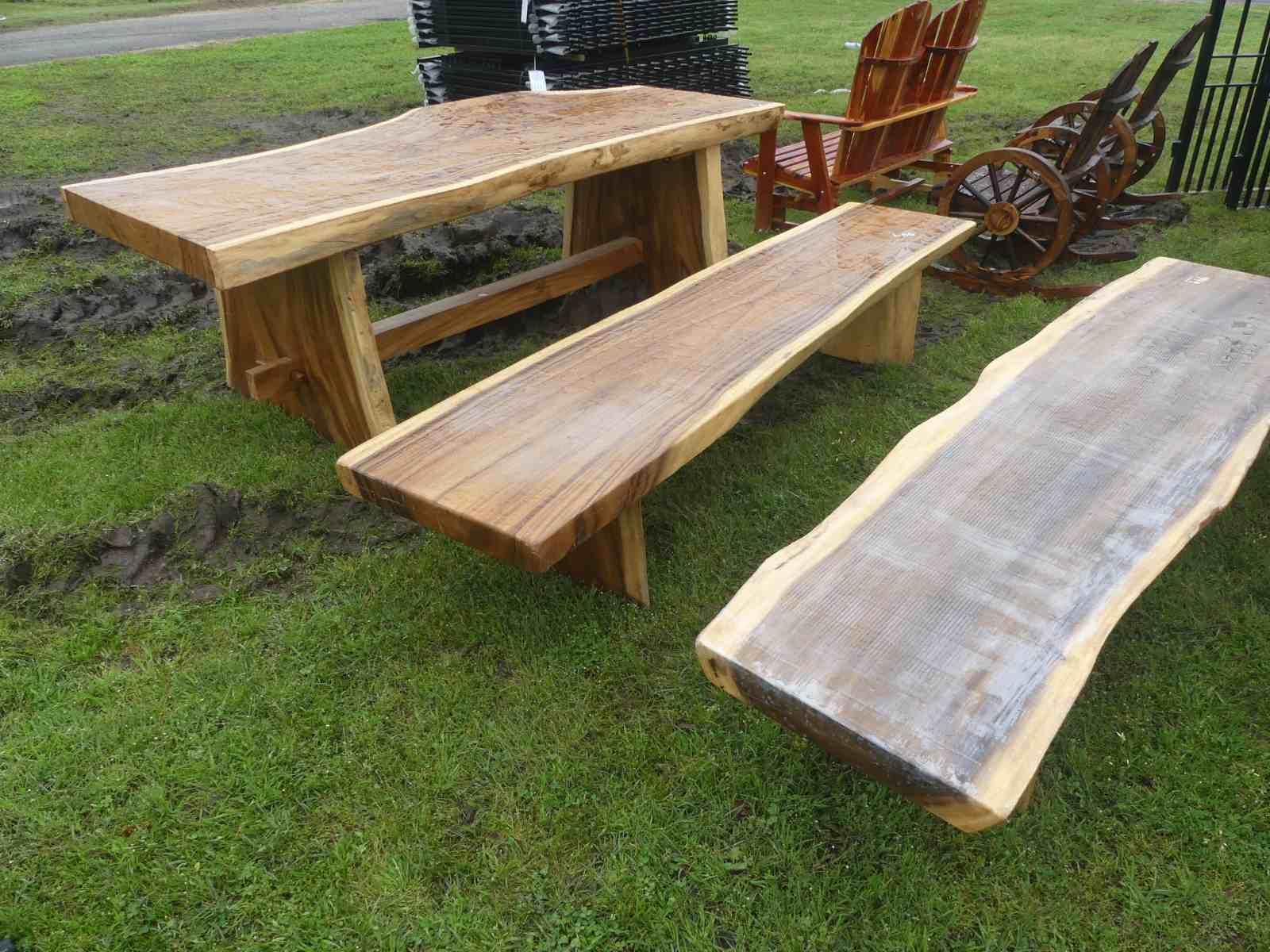 Teak Table and 2 Benches