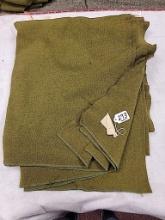 GREEN ARMY BLANKETS