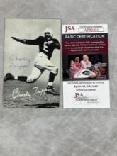 Charley Trippi Signed Football Exhibit Card- JSA