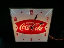 PAM Drink Coca-Cola Lighted Advertising Clock