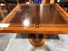 Coffee Table with Multi-cClored Inlaid  Wood with Inlaid Base  - 32 x 38 in