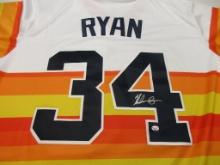 Nolan Ryan of the Houston Astros signed autographed baseball jersey PAAS COA 902