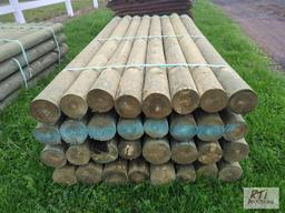 32X 7ft treated fence posts