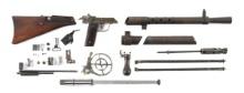 WORLD WAR I FRENCH CHAUCHAT MODEL 1915 MACHINE GUN PARTS WITH SAW CUT RECEIVER PIECES, BARELY DAMAGE