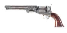 (A) DELUXE ENGRAVED MODEL 1851 NAVY PERCUSSION REVOLVER