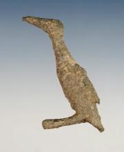 2" Lead Bird Effigy recovered at the Power House Site in Lima, New York.