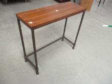Metal Base Table with wood Top