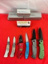 6 pcs Super Knife Steel Folding Blade Pocket Knives Assortment. 1x NRA Logo. NIB. See pics.
