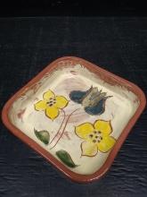 Vintage Welden Pa Dutch Redware Pottery-Flowers