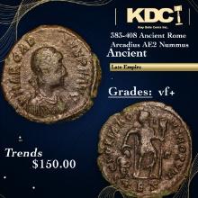 383-408 Ancient Rome Arcadius AE2 Nummus Grades vf+