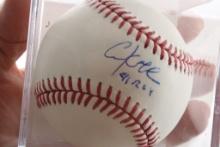 MLB Autographed Baseball Fan HQ Chuck Knoblauch