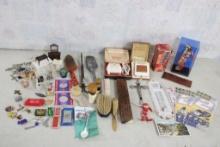 Box Lot Vintage Collectibles Shaving, Religious