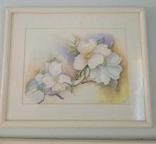 Vintage Magnolia Flower Print Painting $2 STS
