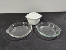Pie Plates and Container