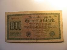Foreign Currency: 1922 Germany 1,000 Mark