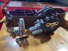 vintage Bell and Howell Filmo camera recorder with case