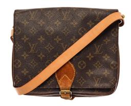 Louis Vuitton Brown Monogram Leather Cartouchiere GM Messenger Bag