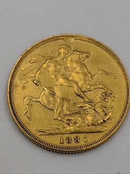 1887 Great Britain Gold Sovereign