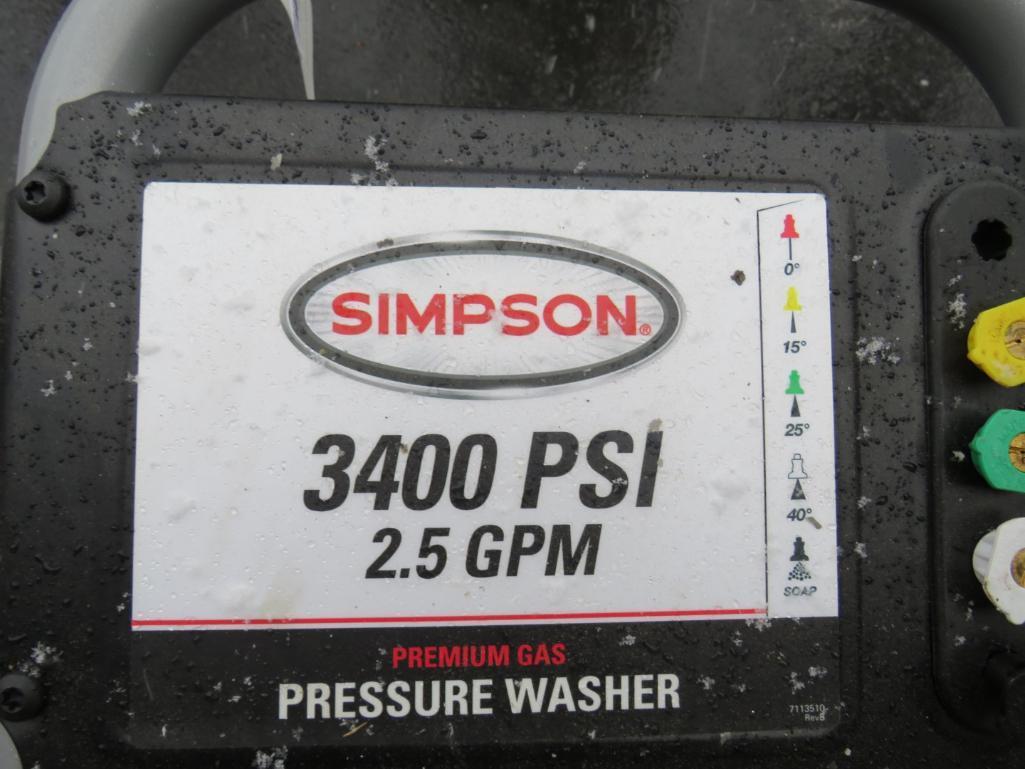 Simpson 3400 PSI Gas Pressure Washer