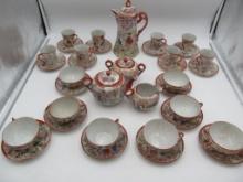 Assembled Set of Japanese Geisha Girl Porcelain