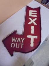 Metal Wall Hanging Exit Sign
