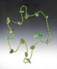 Beautiful 33" String of Turquoise Beads. Ex. Vietzen - displayed at Indian Ridge Museum.