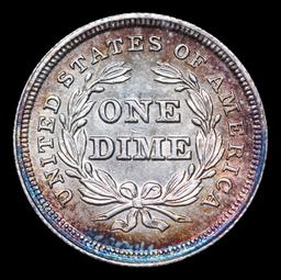 ***Auction Highlight*** 1839-p Seated Liberty Dime No Drapery 10c Graded ms64+ By SEGS (fc)