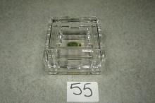 Vtg Crystal Trinket Box Made in Italy