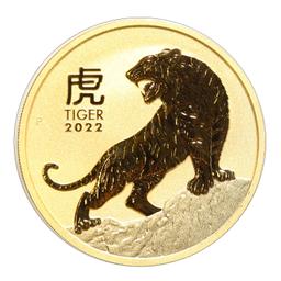 2022 Australia 2 oz Gold Lunar Tiger BU (Series III)