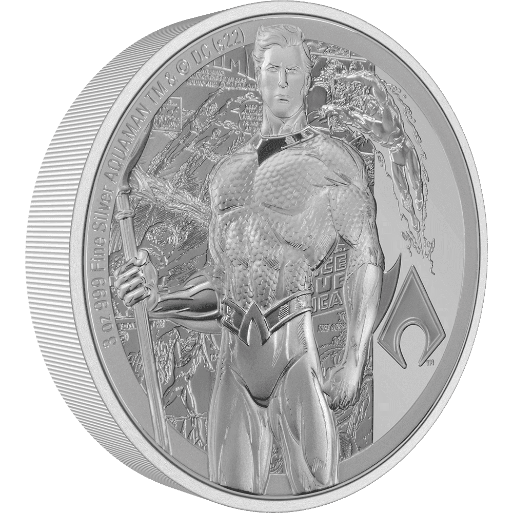 AQUAMAN(TM) Classic 3oz Silver Coin