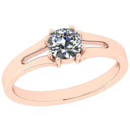 CERTIFIED 2 CTW D/VS1 ROUND (LAB GROWN Certified DIAMOND SOLITAIRE RING ) IN 14K YELLOW GOLD