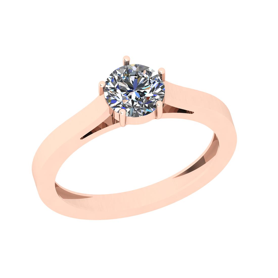 CERTIFIED 1.5 CTW D/VS2 ROUND (LAB GROWN Certified DIAMOND SOLITAIRE RING ) IN 14K YELLOW GOLD