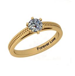 CERTIFIED 2 CTW E/VS1 ROUND (LAB GROWN Certified DIAMOND SOLITAIRE RING ) IN 14K YELLOW GOLD