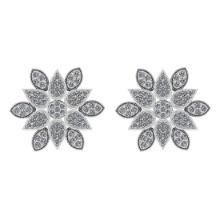 1.65 Ctw VS/SI1 Diamond 14K White Gold Stud Earrings ALL DIAMOND ARE LAB GROWN