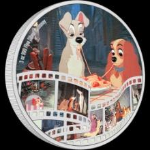 Disney Cinema Masterpieces - Lady and the Tramp 3oz Silver Coin