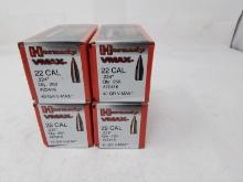 4-250 ct box Hornady 22 cal 40gr V-Max