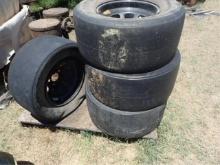 (4) Goodyear 27.5x12-15 Racing Slicks, 5-Lug Rims