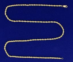 Diamond Cut 18 Inch Rope Style Neck Chain