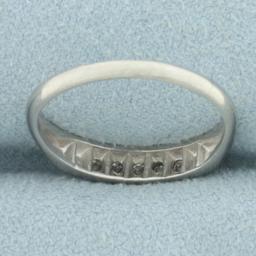 Vintage Diamond Wedding Or Anniversary Band Ring In Platinum