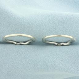 Two Diamond Stacking Rings In 14k White Gold